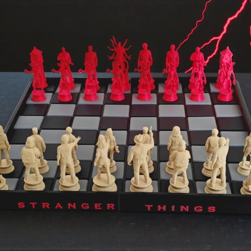 Stranger Things 3D Printed Chess Pieces Set