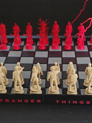 Stranger Things 3D Printed Chess Pieces Set