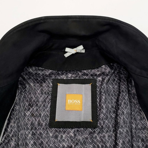Hugo Boss Orange Jamela women's suede leather jacket used, size S-M, black
