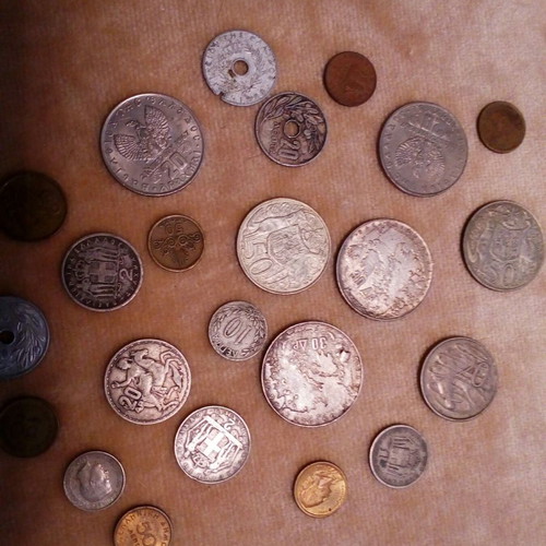 Collection of old coins used from private collection