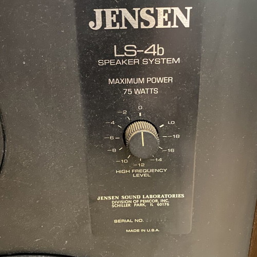 Jensen LS-4b vintage 3-way speakers used, made in USA