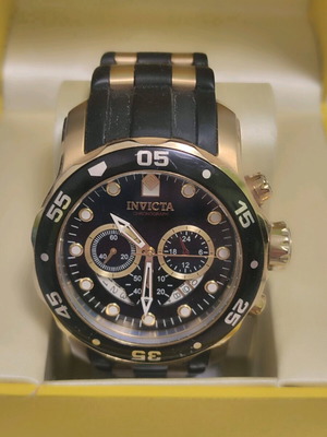 Invicta ProDiver men's waterproof watch like new, black