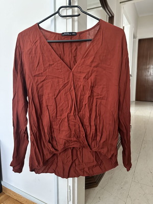 Bershka shirt blouse like new, red, size S