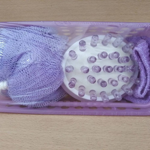 Complete bath care set new, purple/lilac