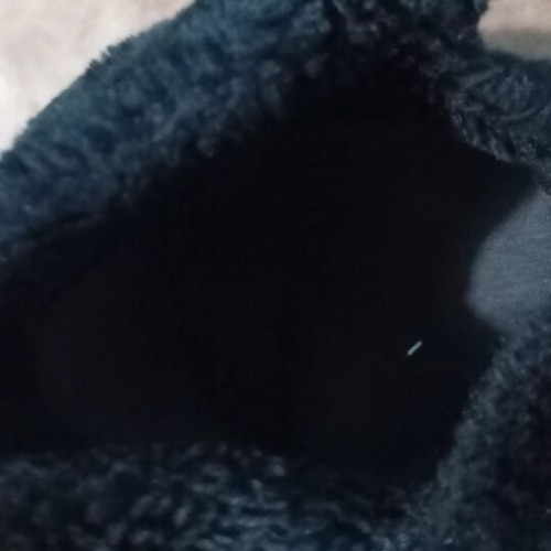Black fur crossbody bag like new