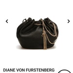 Love Power drawstring shoulder bag Diane Von Fürstenberg, gray leather