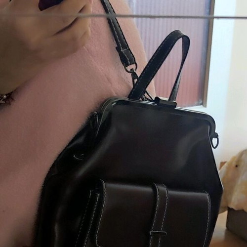 Burgundy backpack bag used, medium to small size