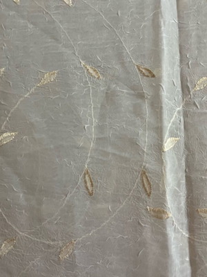 Organza like new, linen fabric with flowers 185x300cm