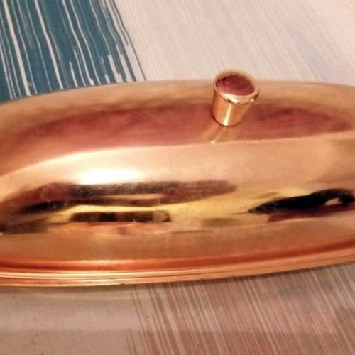 Vintage butter dish gold plated from 60s-70s new