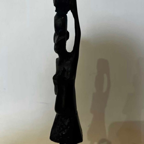 Handmade wooden African sculpture used, 24x5 cm