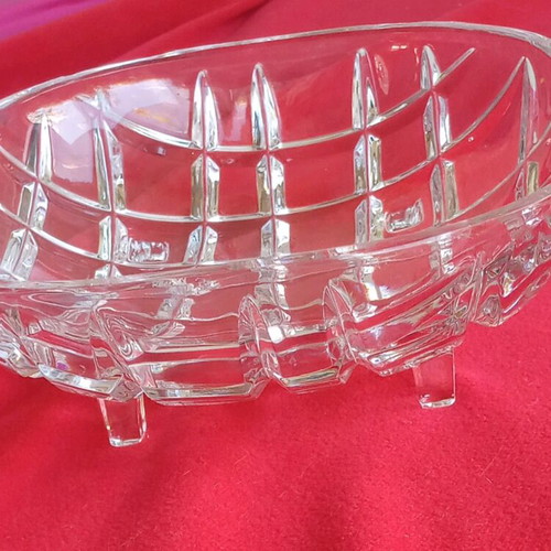 Vintage small crystal serving platter like new