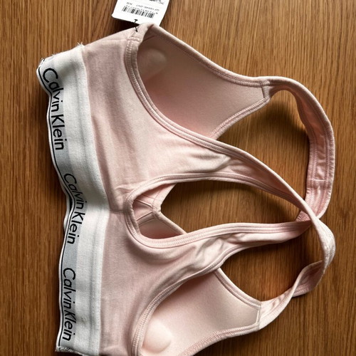 Calvin Klein Modern Cotton Lift Bralette XS light pink new