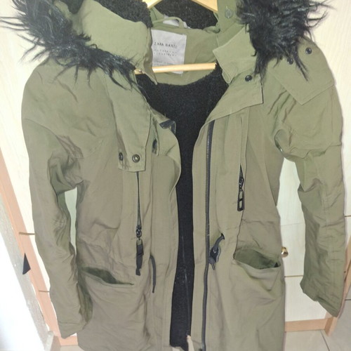 Zara jacket, green, size S