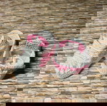 Χειροποίητα πλεκτά σπορτέξ τύπου All stars για μωρά, καινούργια