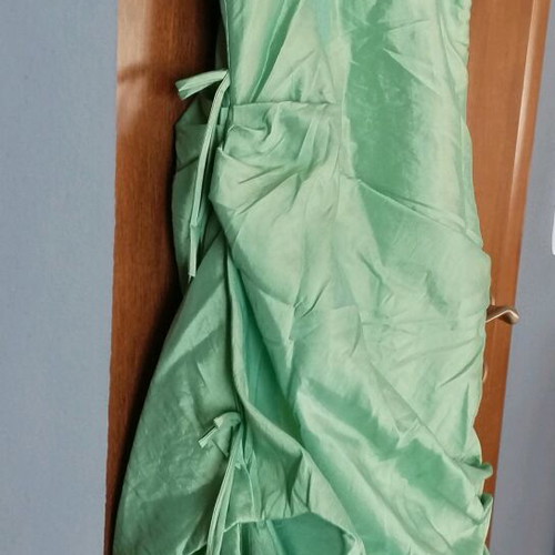 Charly long green dress like new with scarf, size L