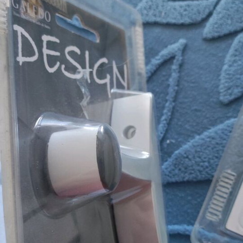 Towel hooks and hangers new, set of 2, silver-black matte