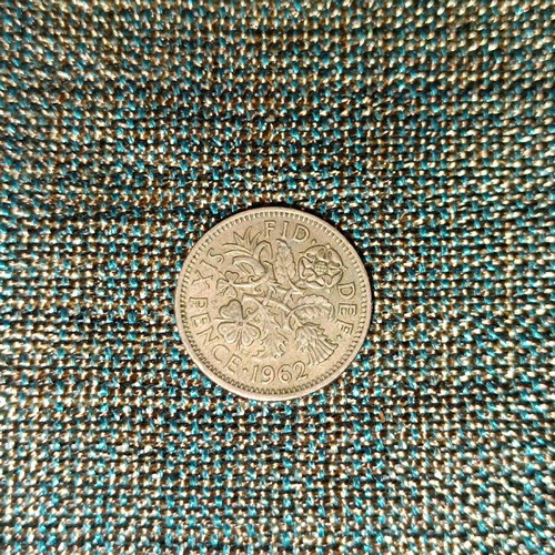 England 6 Pence Coin used