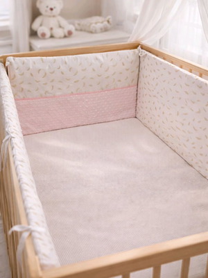 Handmade Baby Crib Bumper 3 Pieces New