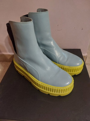 Puma x Fenty Chelsea Sneaker Boot σαν καινούργιο, μέγεθος 40, τιρκουάζ και κίτρινο