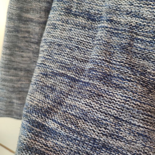 Unisex knitted sweater H&M used, XS, gray and blue, oversized fit