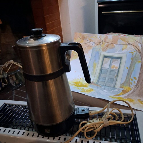 Antique coffee maker used from the 80s era