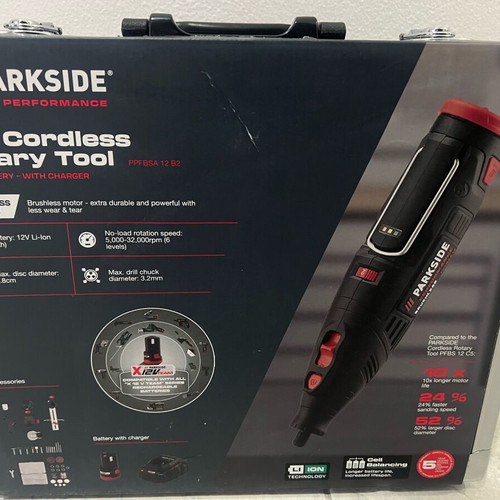 Parkside 12V Cordless Rotary Tool sealed, new