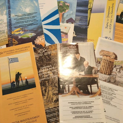 Leaflets, stamps and cards like new