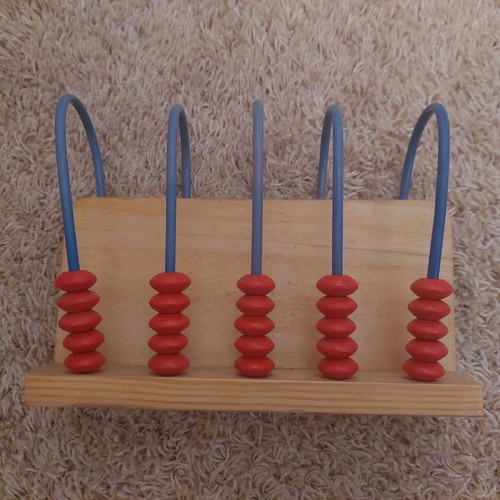 Wooden abacus like new with free educational toy