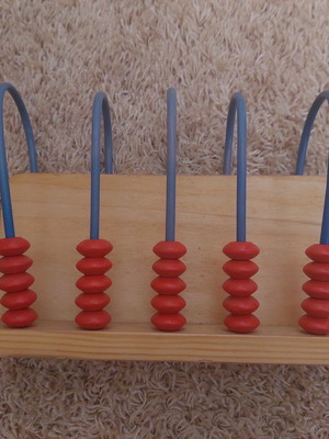 Wooden abacus like new with free educational toy