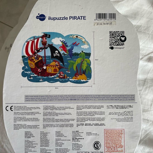 Imaginarium puzzle with pirates like new, 54 pieces for 5+ years