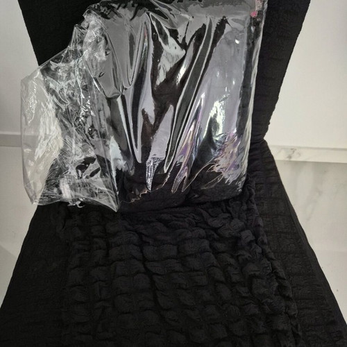 Set of 6 elastic chair covers black new