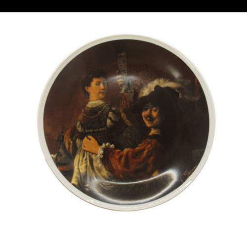 Seltmann Weiden Porcelain Plate Rembrandt Self-Portrait with Saskia New with Box