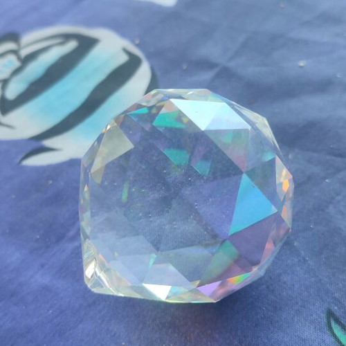 Crystal decorations like new with hole for hanging