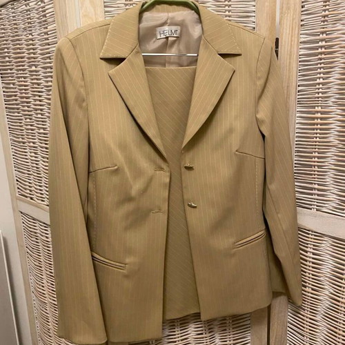 Helmi ecru pinstripe suit jacket like new