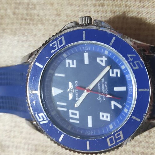 Breitling blue sports watch used
