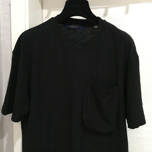 Louis Vuitton logo men blouse cotton/linen size S like new, black