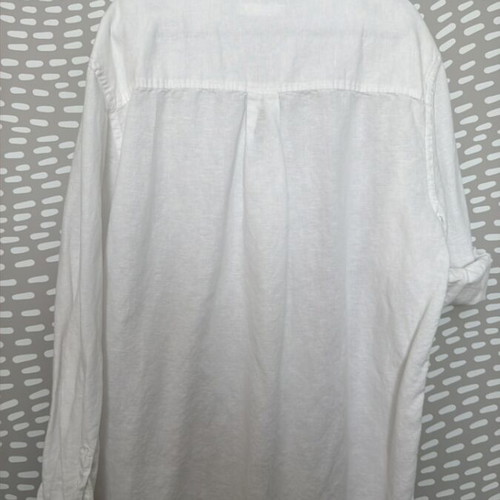 Zara men's linen shirt XL like new, white