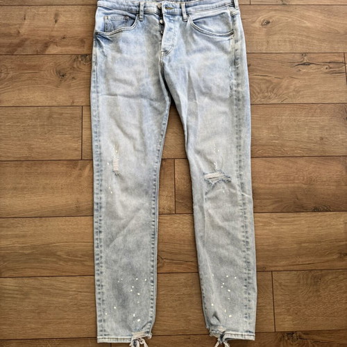 Men's ripped denim jeans light blue, like new