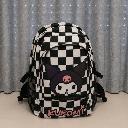 Kuromi school bag used, with two compartments