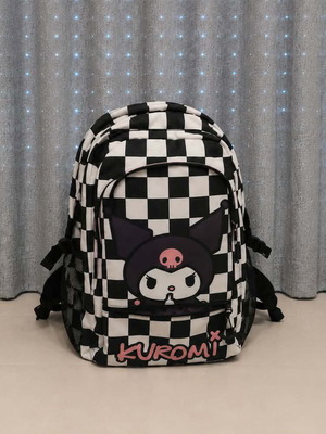 Kuromi school bag used, with two compartments