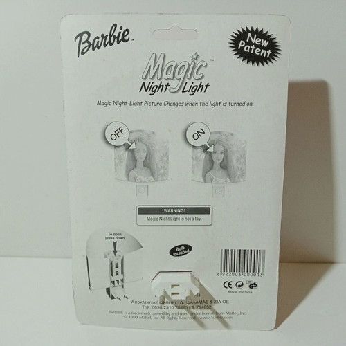 Mattel Barbie night light 1999 new European power 230V-50Hz design 3