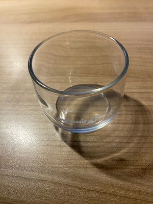 Collectible glass tealight holder Swissair like new