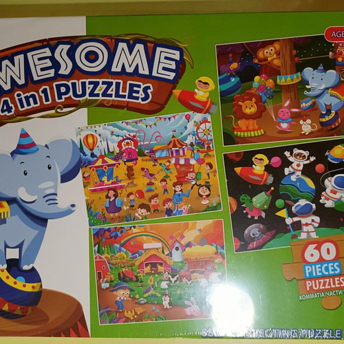 Children's puzzle 4 in 1 new with 60 pieces for ages 5+