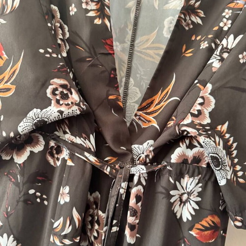 Sfera floral kimono maxi cardigan size S like new, brown and orange