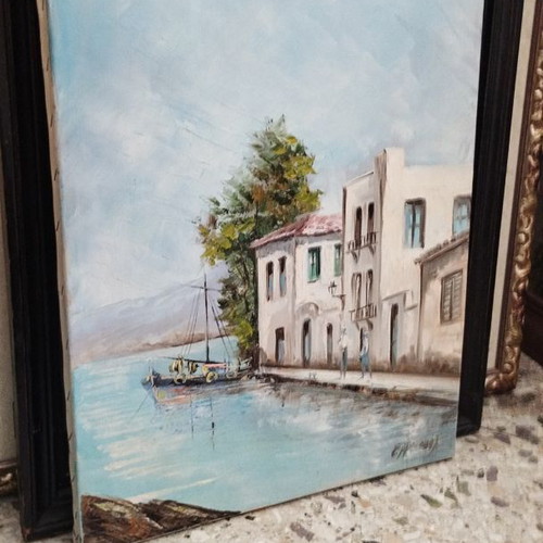 Painting with signature Emmanouil like new