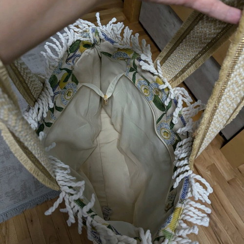Shoulder beach bag new multicolor with unique weaving
