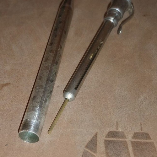 Vintage silver mechanical pencil used, collectible