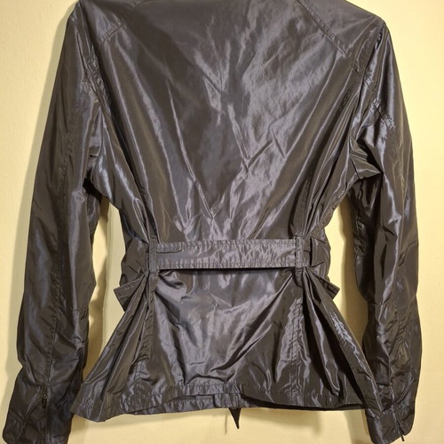 Short trench coat blue iridescent spring fit M