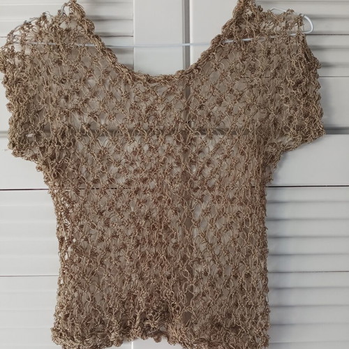 Olive green netted top, one size