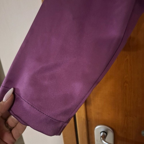 Satin dress Greek made like new, dark purple